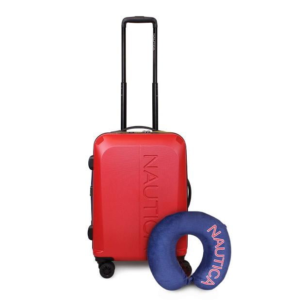 Nautica - Maleta Cabina S Vesper Rojo + Cojín Cervical Azul