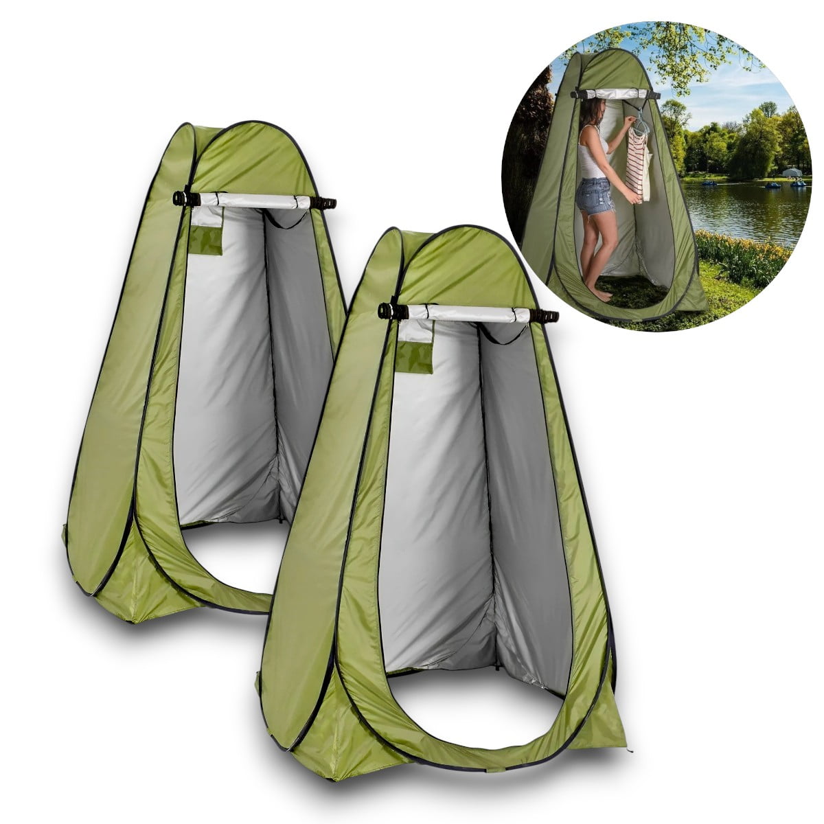 Genérico - Pack X2 Carpa Automatica Vestidor Portatil Outdoor Camping
