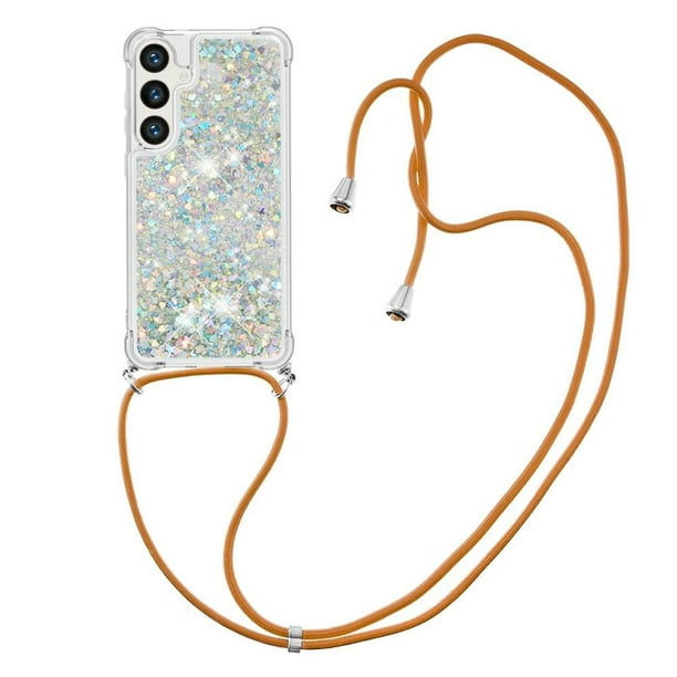 Funda FOXDOCK para Samsung Galaxy S26 Plus con Cuerda Ajustable, Brillo Líquido, Protección Antigolpes y Lente – Ideal para Regalo