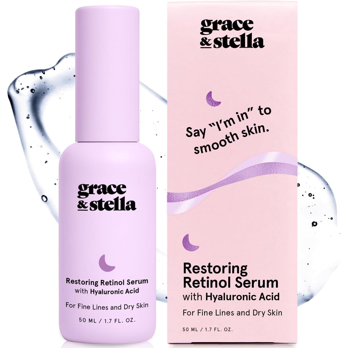 Sérum Facial Grace Stella Retinol 50ml Ácido Hialurónico