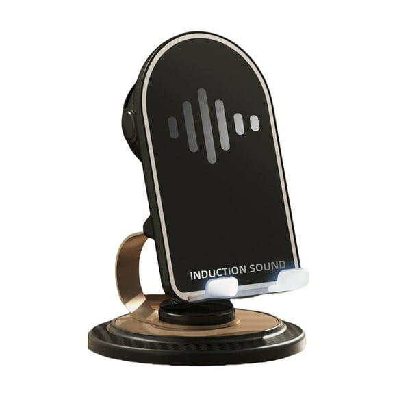 Soporte Para Móvil Con Altavoz Bluetooth, Altavoz Inalámbrico Portátil HD, Soporte De Sobremesa Ajustable Para Tablet Para Streaming En Directo-Negro