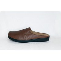 Chaudes - Pantufla Hombre Cuero Tostado M