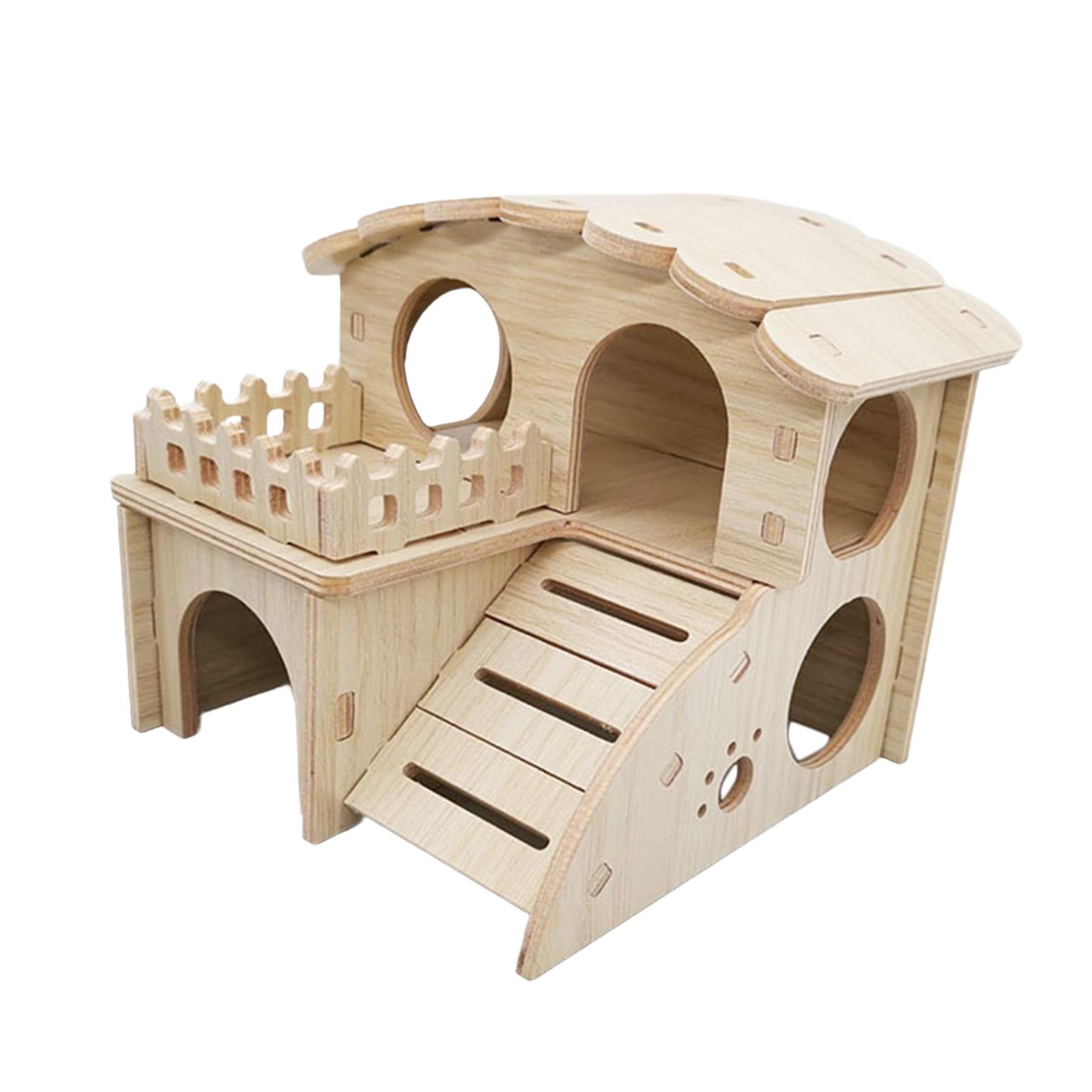 Magideal - Casa Para Hámster, Cabaña Oculta, Decoración De Hábitat Divertida, Accesorios Para Jaula Escondida, Casa Para Jerbos Para Ratones, Mascotas Pequeñas, 14Cmx13Cmx125Cm