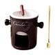 thumbnail image 4 of Taza de fondue con tenedor y cuchara, olla de cerámica para derretir chocolate, olla caliente para dulces de 280 ml para la cocina del hogar, la cena marrón, 4 of 5