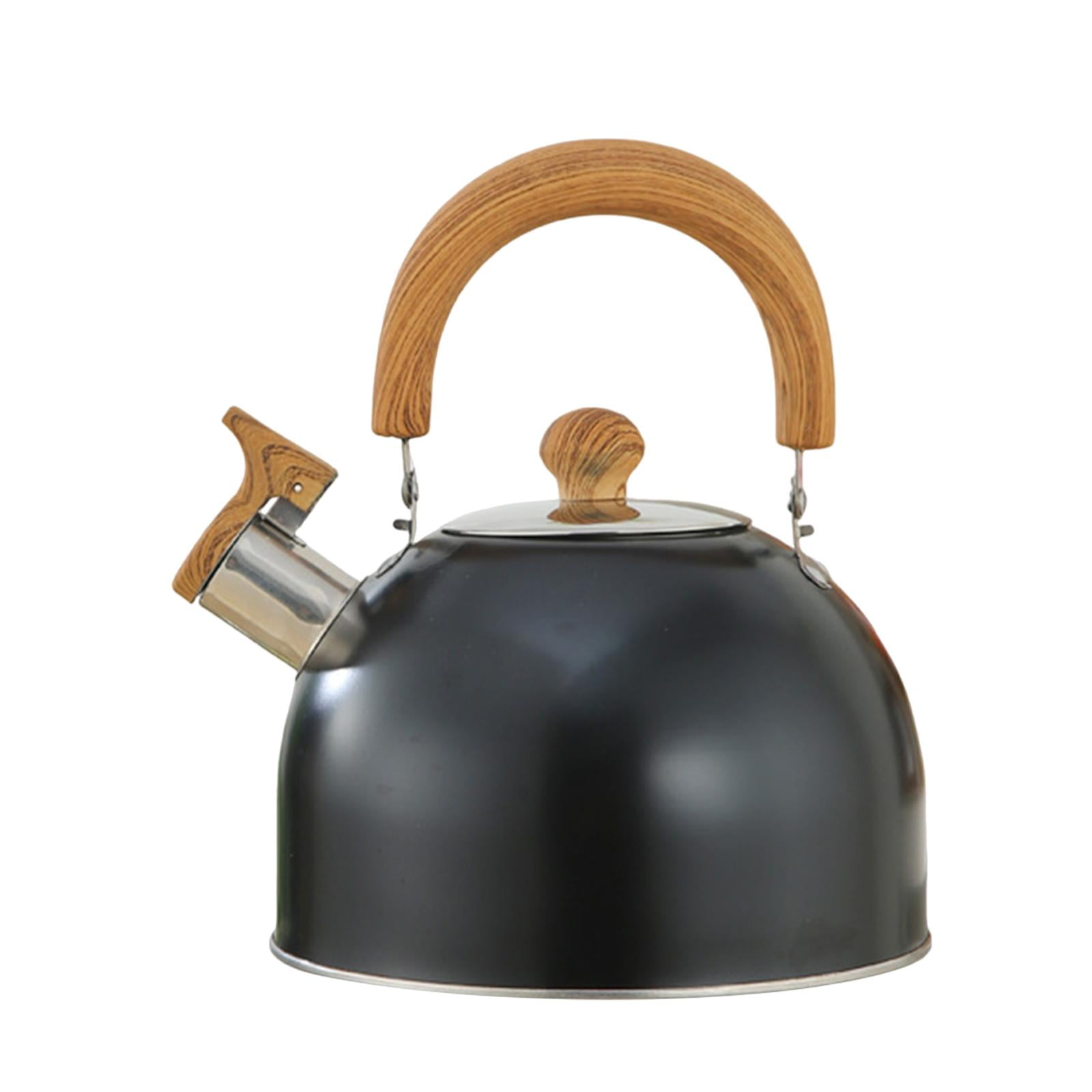 Magideal - Hervidor Con Silbido, Cocina De Inducción Eléctrica, Hervidor Con Tapa Para , Hervidor Clásico De Fondo Plano De Acero Inoxidable Para Exteriores 2 Litros