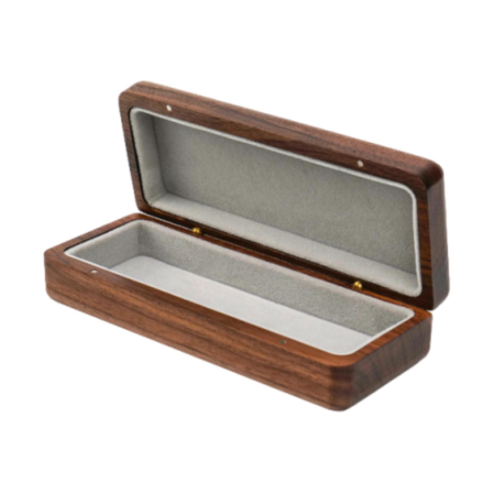 Ioensy - Estuche Rígido Para Gafas Estuche Portátil De Madera Para Gafas Estuche Para Gafas De Sol Estuche Para Anteojos Marrón Oscuro