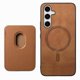 thumbnail image 5 of Funda de Cuero Magnética con Tarjetero para Samsung Galaxy S25 Plus Cubierta Delgada Marrón, 5 of 5