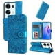 thumbnail image 1 of Funda tipo cartera FOXDOCK para OPPO Reno 8 Pro 5G , diseño girasol en relieve, cuero PU, cierre magnético, soporte y tarjetero, 1 of 5
