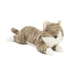 thumbnail image 1 of Lindo Gato De Peluche De Juguete Gato A Rayas Animal De Peluche Para El Día De San Valentín Sofá Regalos Gris, 1 of 5