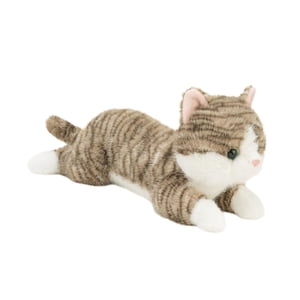 Bothyi - Lindo Gato De Peluche De Juguete Gato A Rayas Animal De Peluche Para El Día De San Valentín Sofá Regalos Gris