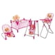 thumbnail image 1 of Set Juego 4 En 1 Con Muñeca Silla Comedor Columpio Y Cuna, 1 of 3