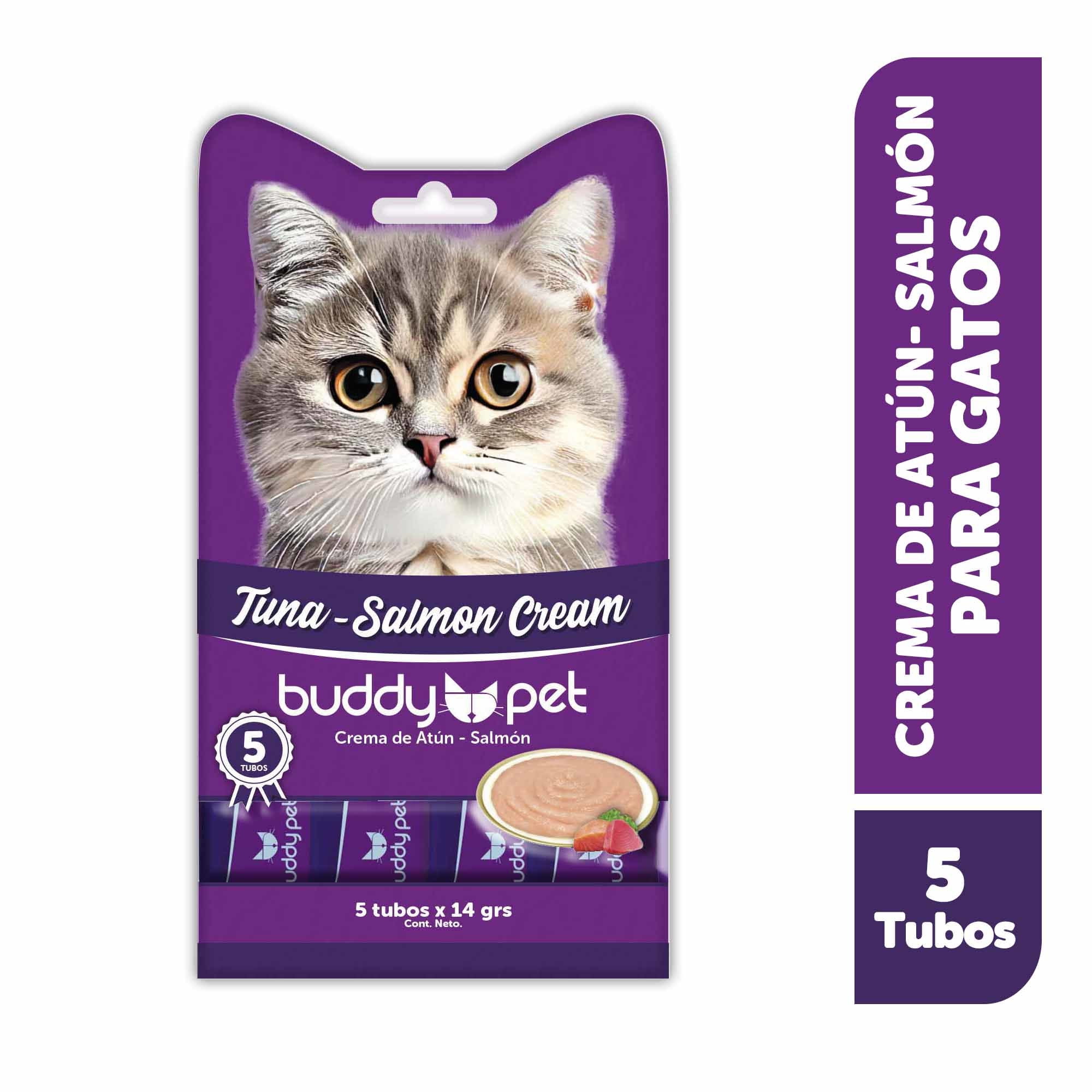 Puré Cremoso Gato Adulto Sabor Atún Y Salmón Sachet 70 g Buddy Pet