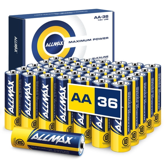 Batería alcalina Allmax AA de máxima potencia de 1,5 V (36 unidades)