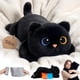 thumbnail image 1 of Mewaii Weighted Stuffed Animals Black Cat Plush, Heatable Co, 1 of 3