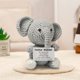 thumbnail image 2 of Figura de juguete Repnalm Elefante de crochet gris artesanal, 2 of 7