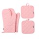 thumbnail image 1 of Manoplas y agarraderas M MIAOYAN 4 uds 20 cm rosa resistentes al calor, 1 of 6
