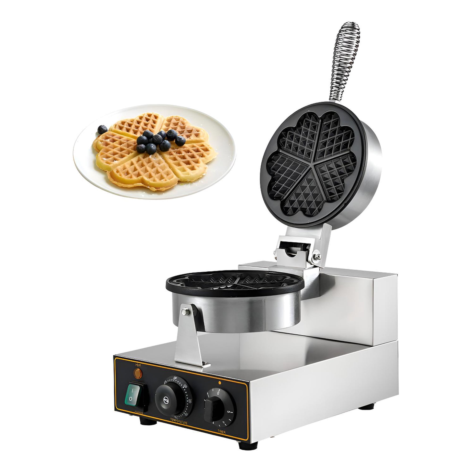 Pasteleriuscl - Maquina Waffles Industrial Wafflera Trebol Forma Corazon 5cav