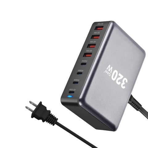 Bothyi - Estación De Carga De Escritorio Cargador De Computadora Portátil De 320 W Para Oficina, Escuela, Trabajo