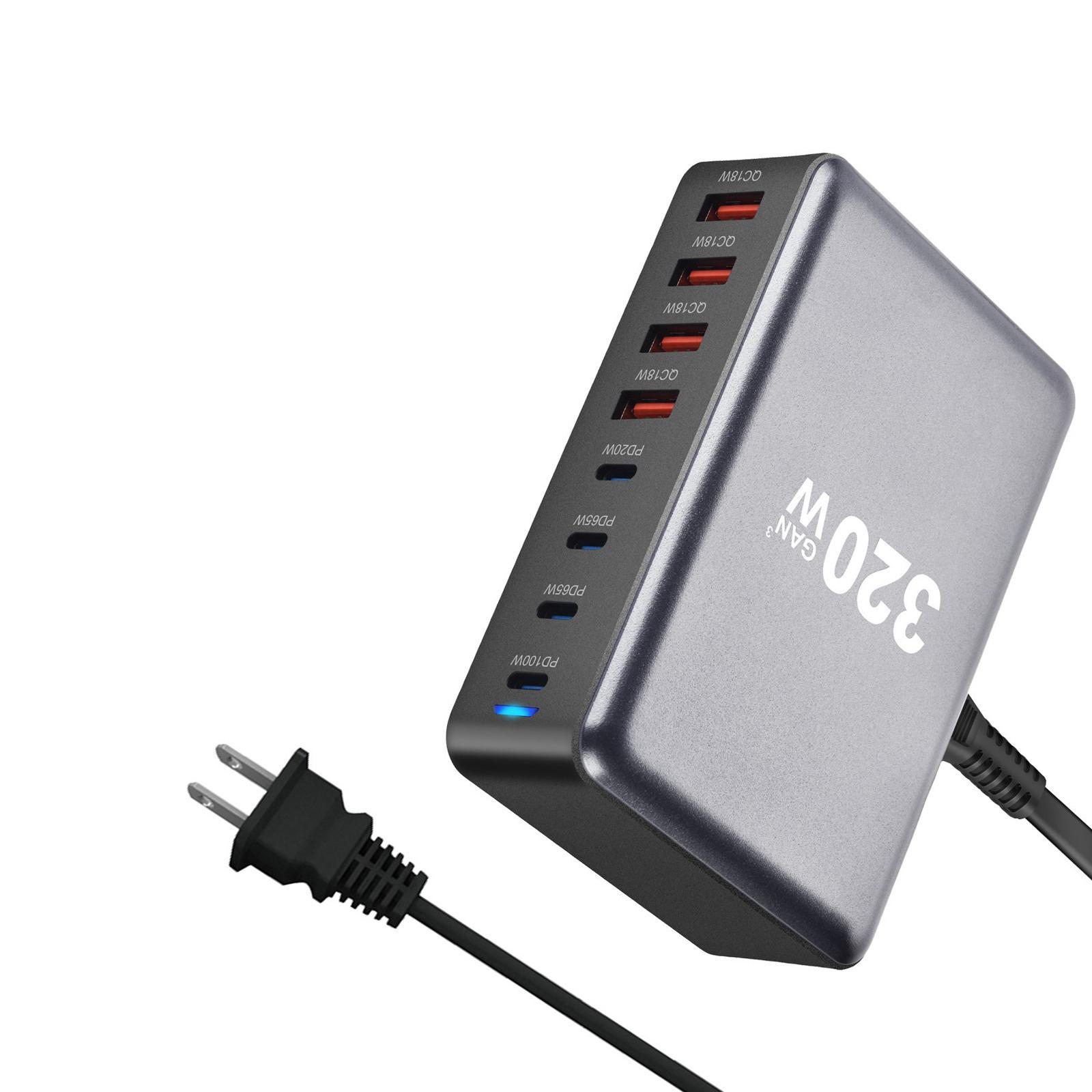 Bothyi - Estación De Carga De Escritorio Cargador De Computadora Portátil De 320 W Para Oficina, Escuela, Trabajo