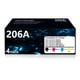 thumbnail image 1 of Cartuchos de tóner de repuesto 206A para HP W2110A, paquete de 4, 1 of 9