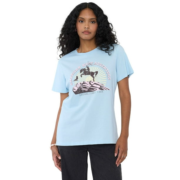 Polera Mujer Fun Regular Western Celeste Corona