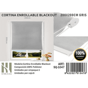Todostore - Cortina Roller Blackout 200X200Cm Gris-1047