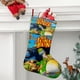 thumbnail image 2 of La Pandilla de la Jungla Tema: Calcetines de Navidad, fino lino blanco para colgar en escaleras y chimenea, decoración navideña para el hogar, regalo de Navidad.54cm×38cm, 2 of 5
