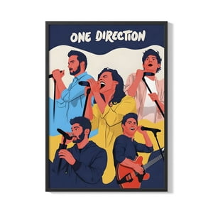 Creango - Cuadro Poster Enmarcado One Direction Decorativo