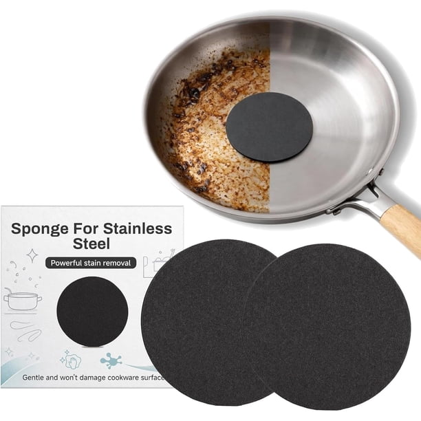 Esponja acero inoxidable para sartenes elimina quemado resistente limpieza cocina fina 3 uds