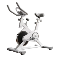 Sportime - Bicicleta Spinning 6 Kg Resistencia Ajustable Blanca