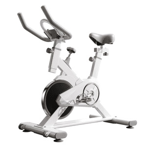Sportime - Bicicleta Spinning 6 Kg Resistencia Ajustable Blanca