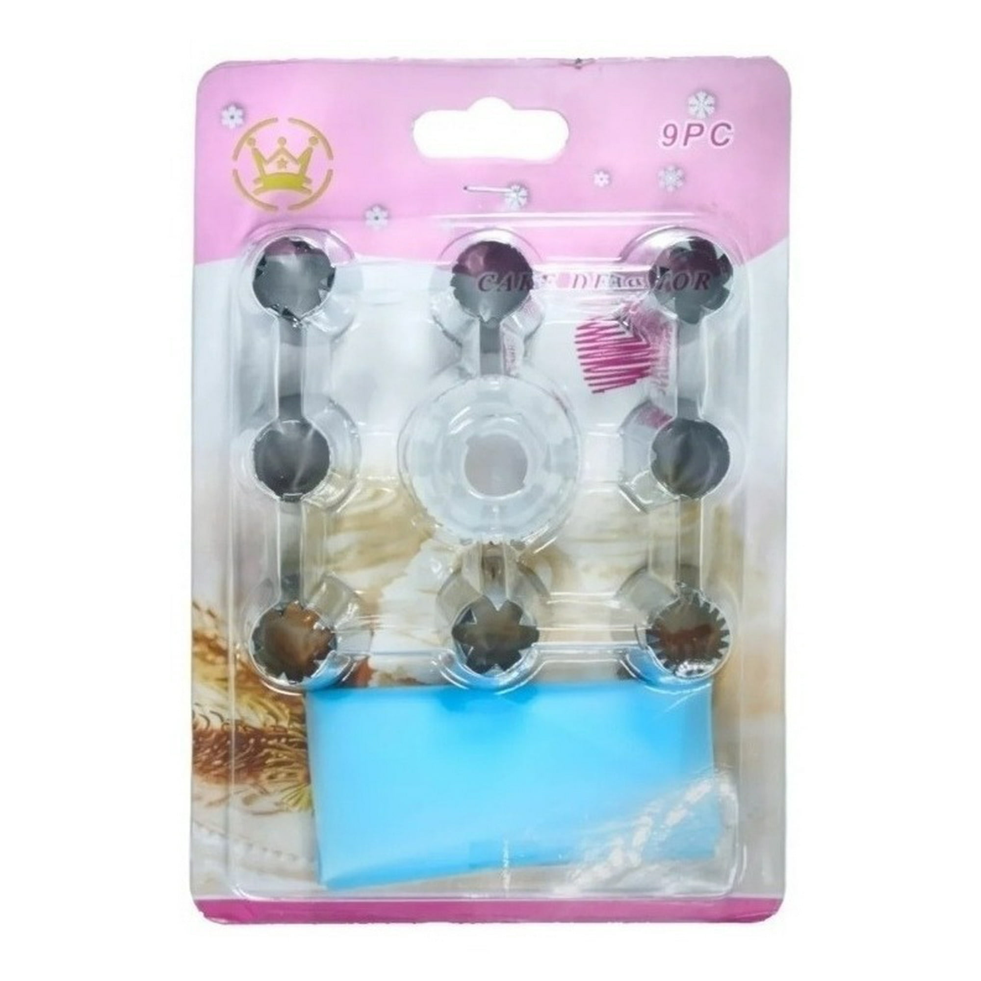 Genérico - Set 8 Boquillas Grandes + 1 Adaptador + 1 Manga Reutilizable