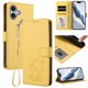 thumbnail image 2 of Funda Billetera con Relieve de Gato para iPhone 16 Plus, Amarillo, 2 of 6
