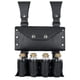 thumbnail image 1 of Bolso de cinturón de cuero falso alquimia medieval con 4 frascos de poción de corcho, Fantasy Wizard bolsa de cintura Pack lateral (Negro A), 1 of 3