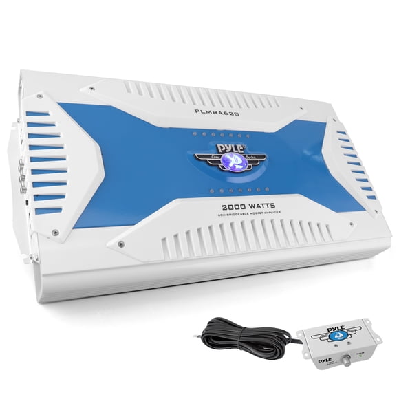 Amplificador Pyle PLMRA620 2000 W Impermeable Inalámbrico de 6 Canales