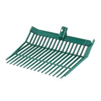 Magideal - Cabezal De Horquilla Para Estiércol Con Púas En Ángulo, Piezas Multiusos, Rastrillo Para Estiércol De Caballo, Cabezal De Horquilla Para Recoger Estié Verde