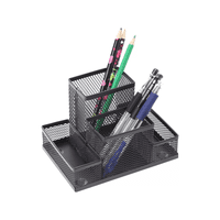 Importclick - Organizador Canasto Lápices Metal Escritorio 10.5X15X11 Cm