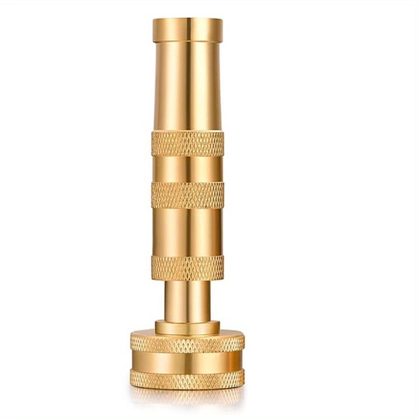 1pc/2pcs, Heavy-Duty Nozzle Brass Adjustable Twist Hose Nozzle,3/4" Screw Threads,Shut-Off Valve