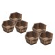 thumbnail image 5 of 6 Piezas Cubo De Madera Maceta Flor Maceta Barril Hexagonal Superior Patio Jardín Decoración, 5 of 5