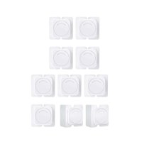 Magideal - 10 Uds. Cerraduras Adhesivas Para Puertas, Hebilla Para Bebés Y Niños, Protección Para Niños Pequeños, Pestillo Giratorio De Seguridad Reutilizable