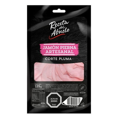 Jamón Pierna Artesanal Corte Pluma 125 G Receta Del Abuelo