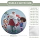 thumbnail image 2 of SuperKlaus-theme Fitted Round Tablecloths Elastic Edged Table Covers Waterproof Table Cloth for Kitchen Holiday Party Tables Decor 120cm, 2 of 6