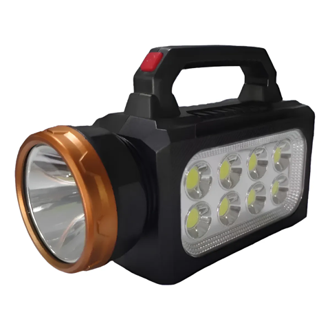 Genérico - Linterna Camping De Mano Recargable Solar Alta Potencia Blanco Negro