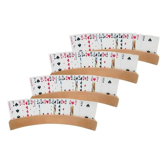 Set 4 Porta Naipes De Madera