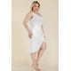 thumbnail image 4 of Vestido Midi de Talla Grande con Lazo Lateral y Parte Delantera Cruzada de Color Liso, 4 of 5