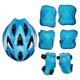 thumbnail image 4 of 7pcs Bike Skateboard Patinaje Equipo De Protección Set Coderas Rodilleras Para Ni?os Azul Claro Blanco, 4 of 5