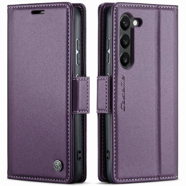 CaseMe tipo cartera Samsung Galaxy S23 con cierre magnético, RFID, tarjetero, soporte, carga inalámbrica