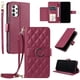 thumbnail image 1 of Funda tipo billetera FOXDOCK para Samsung Galaxy A73 5G – Tapa abatible con correa para mujer, 1 of 5