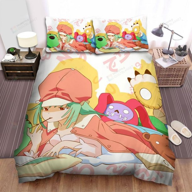 Monogatari Series Sengoku Nadeko Quilt Duvet Cover Set Queen Doona Cover Bedding3-Piece Bedding Set