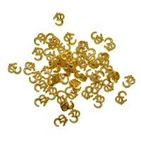 Bothyi - 50 Uds Yoga Om Cuentas Espaciadoras Diy Dijes Dorados Para Suéteres Cadenas Sombreros Llaveros